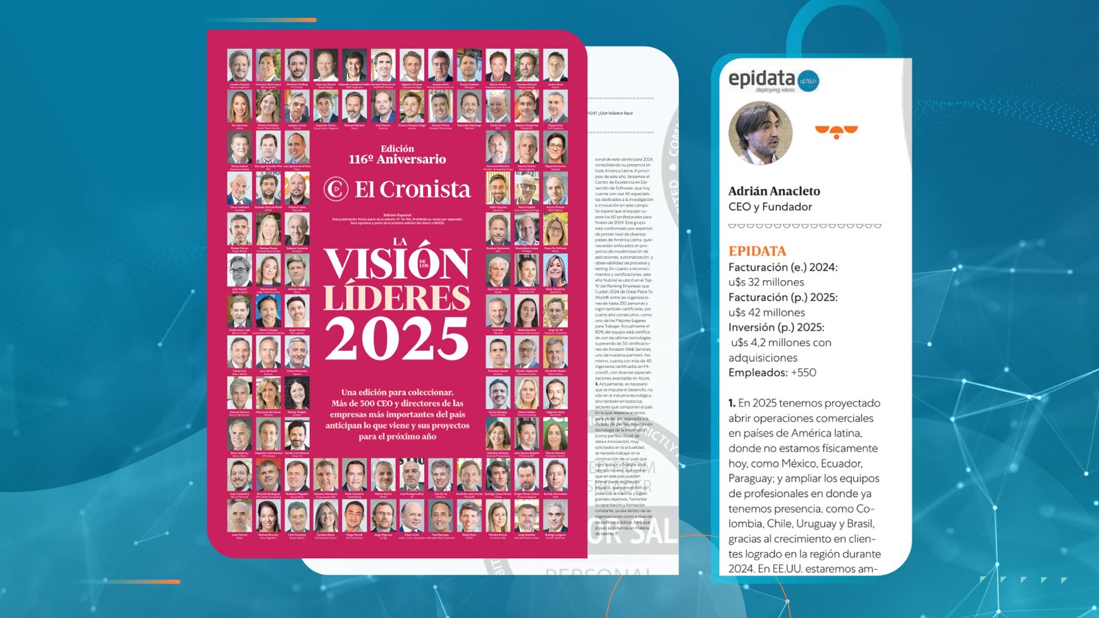 Adrián Anacleto presente en “La Visión de los Líderes 2025” del prestigioso medio El Cronista